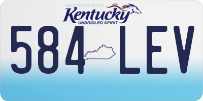 KY license plate 584LEV