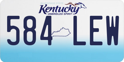 KY license plate 584LEW