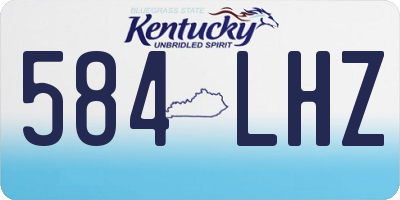 KY license plate 584LHZ