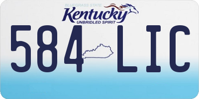 KY license plate 584LIC