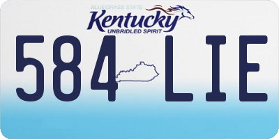 KY license plate 584LIE