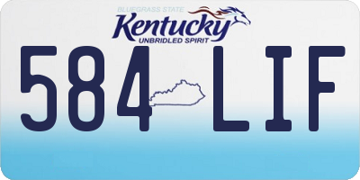 KY license plate 584LIF