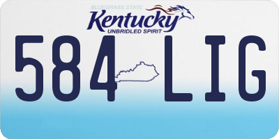 KY license plate 584LIG