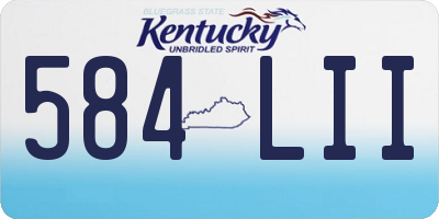 KY license plate 584LII