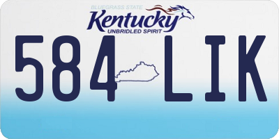 KY license plate 584LIK