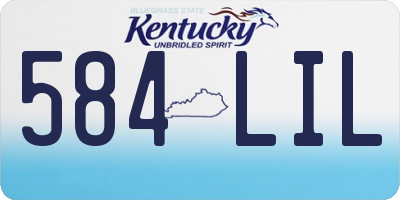 KY license plate 584LIL