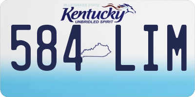 KY license plate 584LIM