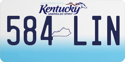 KY license plate 584LIN