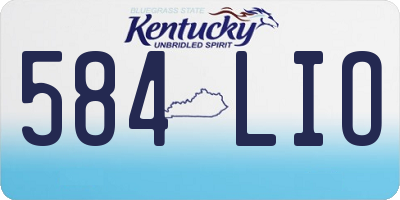 KY license plate 584LIO