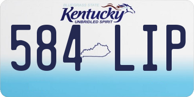 KY license plate 584LIP