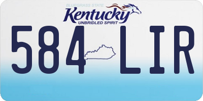 KY license plate 584LIR