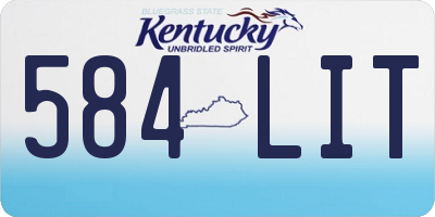 KY license plate 584LIT