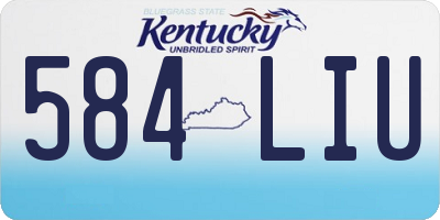 KY license plate 584LIU