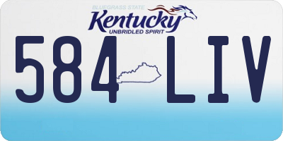 KY license plate 584LIV