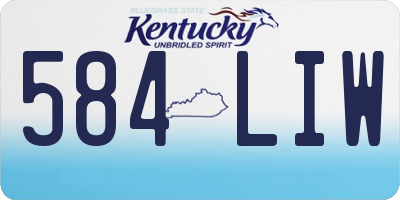 KY license plate 584LIW
