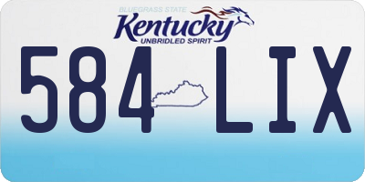 KY license plate 584LIX