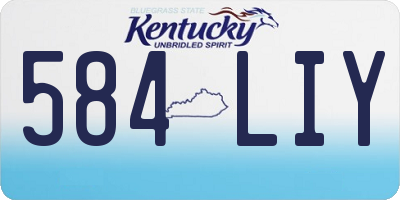 KY license plate 584LIY