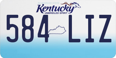 KY license plate 584LIZ