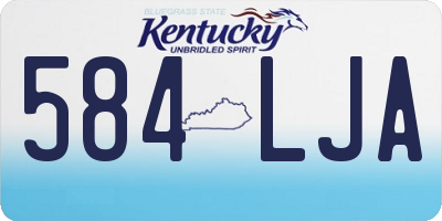 KY license plate 584LJA