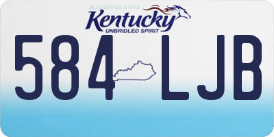 KY license plate 584LJB