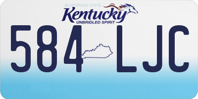 KY license plate 584LJC