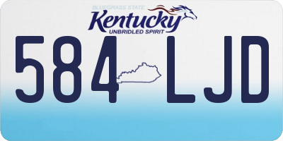KY license plate 584LJD
