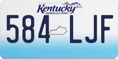 KY license plate 584LJF