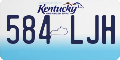 KY license plate 584LJH