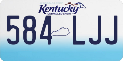 KY license plate 584LJJ