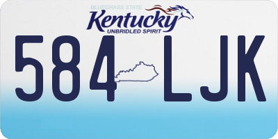 KY license plate 584LJK