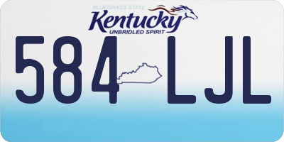 KY license plate 584LJL
