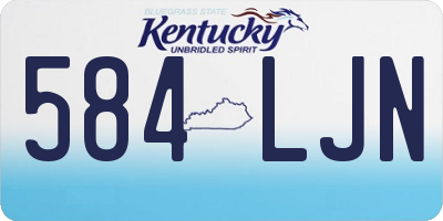 KY license plate 584LJN