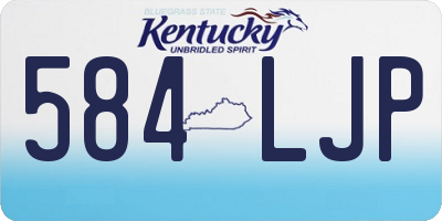 KY license plate 584LJP