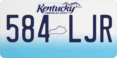 KY license plate 584LJR