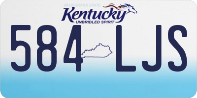 KY license plate 584LJS