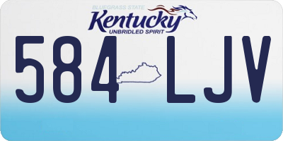 KY license plate 584LJV