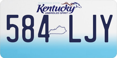 KY license plate 584LJY