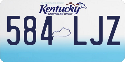 KY license plate 584LJZ