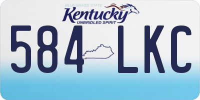 KY license plate 584LKC