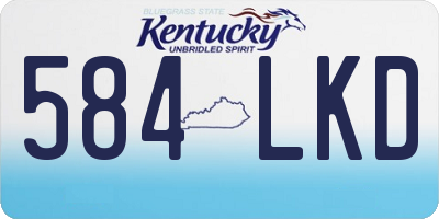 KY license plate 584LKD