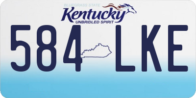 KY license plate 584LKE