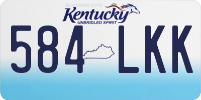 KY license plate 584LKK