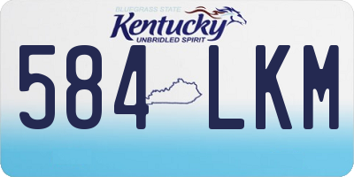 KY license plate 584LKM