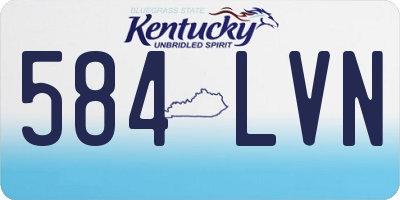 KY license plate 584LVN