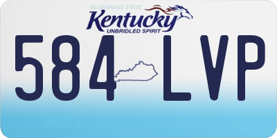KY license plate 584LVP