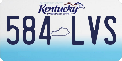 KY license plate 584LVS