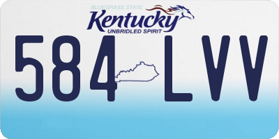 KY license plate 584LVV