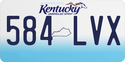 KY license plate 584LVX