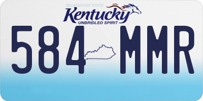 KY license plate 584MMR