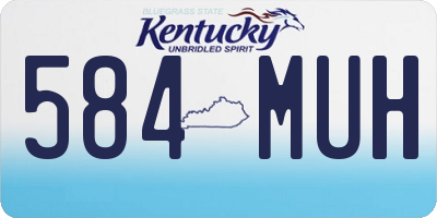 KY license plate 584MUH